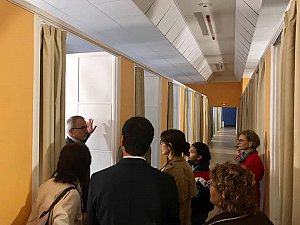 Collège Chaumié à Agen. Tour de l’établissement et rencontre des personnels départementaux, avec monsieur le principal.