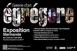 Jusqu’au 7 juin - Marmande, galerie d’art contemporain Égrégore : exposition d’œuvres de 5 artistes (photographies‑vidéo, peinture, dessin pierre noire, peinture pastel, sculpture de bijoux rêvés).